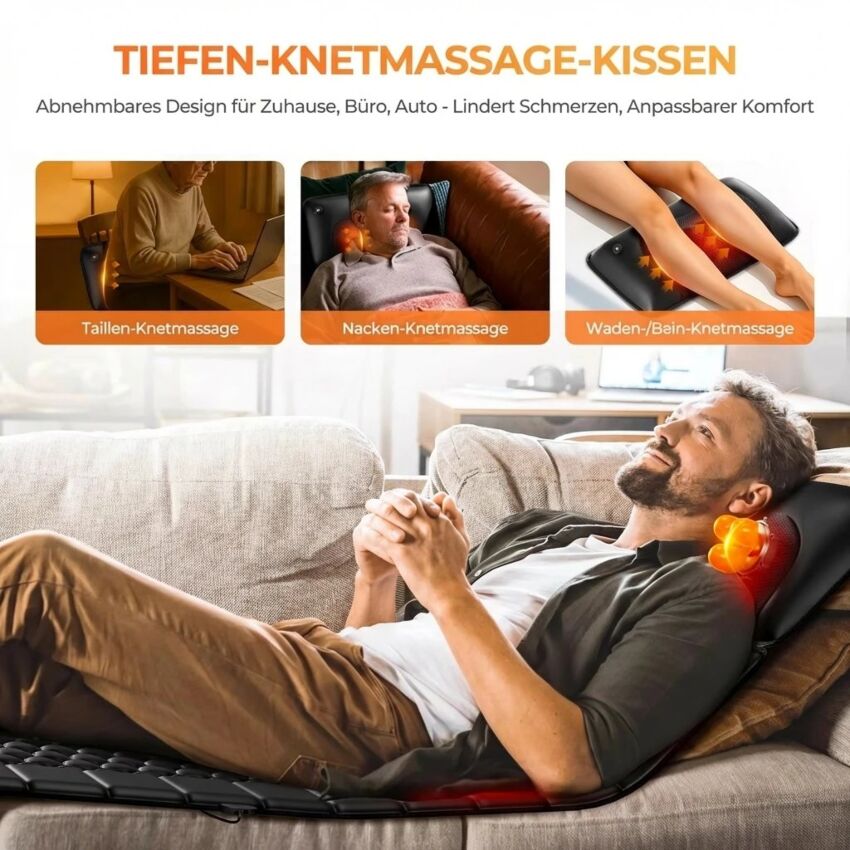 Aparat Masaj Cervical cu Tehnologie Shiatsu - Recuperare Durerii de Gât și Relaxare Profesională