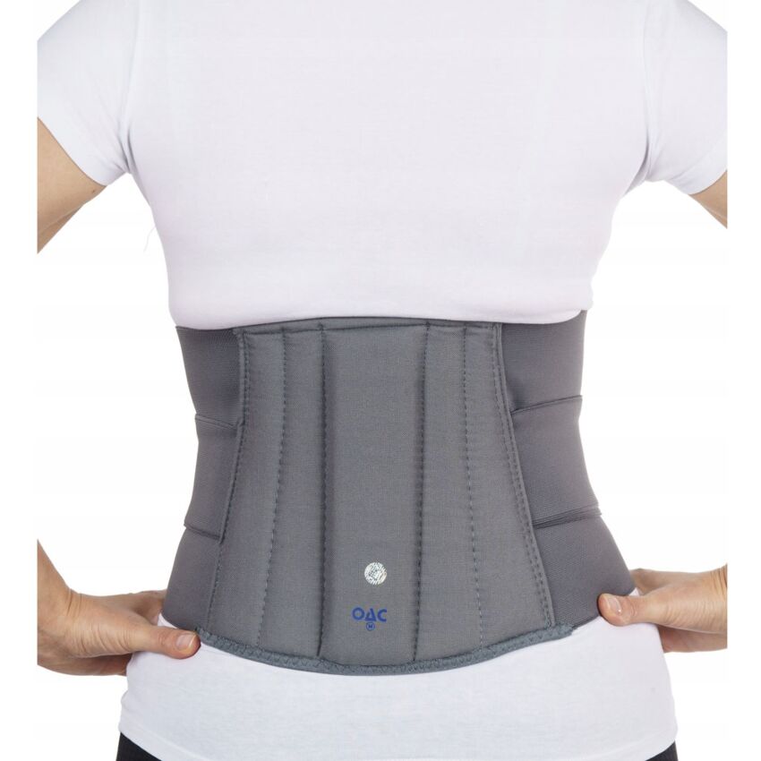 Centura Lombara, Marime S, Produs Unisex, Talie 70-85cm, Culoare Gri