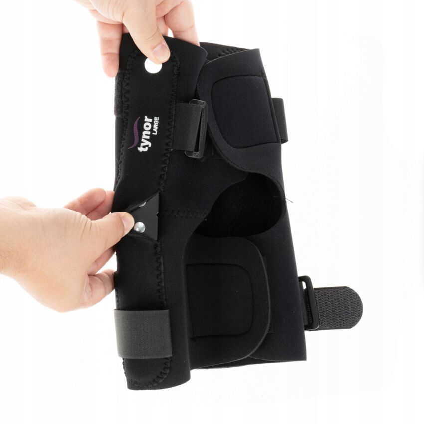 Genunchiera cu Stabilizare pe Rotula si Benzi Velcro pentru Ajustare, Culoare Negru Marime XXL 
