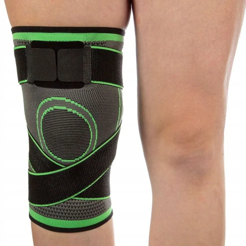 Genunchiera Fixare Genunchi Marime 3XL Lungime 28 cm, Culoare Gri, Benzi Elastice Fixare si Ajustare