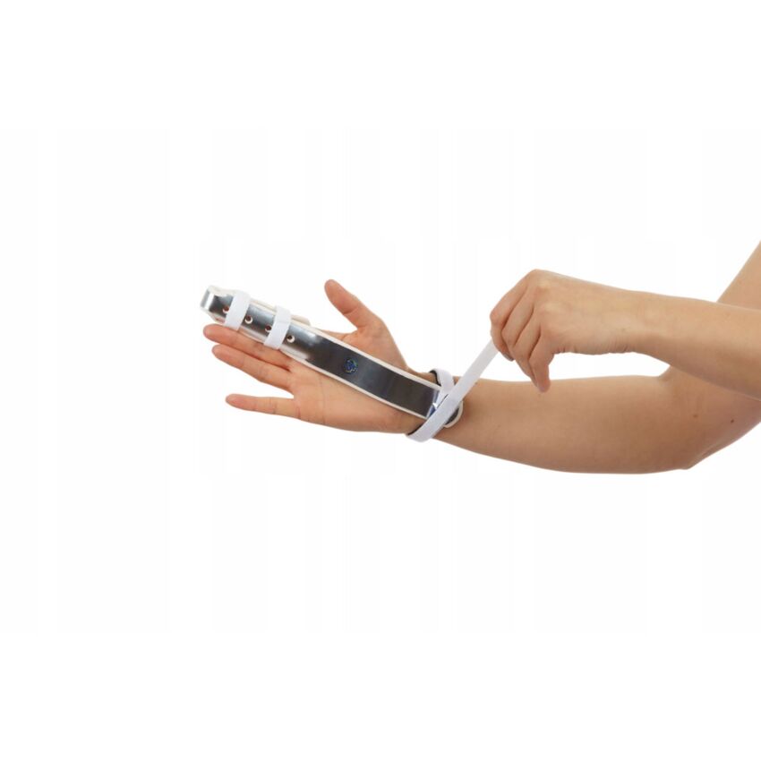 Stabilizator Fixare Deget, Marimea M, Lungime 18 cm, Culoare Argintie