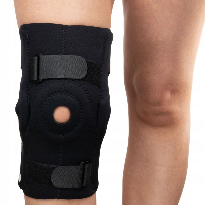 Stabilizator Genunchi Culoare Negru Cu Banda de Ajustare si Stabilizare pe Rotula