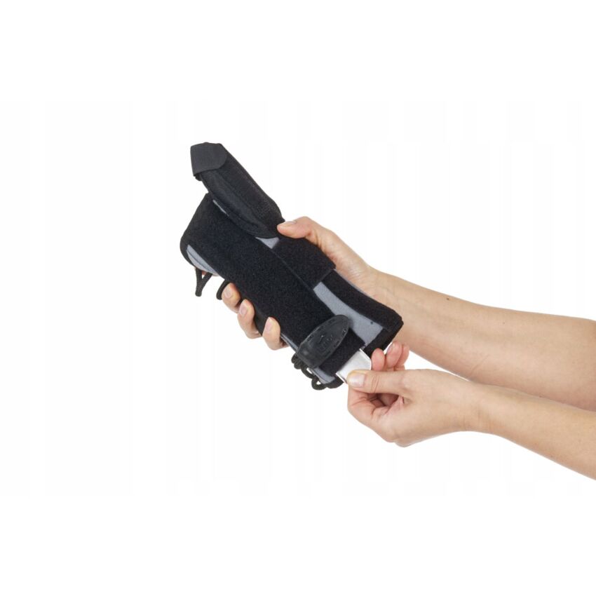 Stabilizator Incheietura Mana, Marimea M, Lungime, 24,5 cm, Culoare Negru, Fixare pe Degetul Mare, Ambidextru
