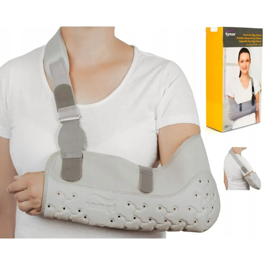 Suport Fixare Brat, Centura Clavicula, Culoare Gri, Marime S, Lungime Antebrat 37 cm, Circumferinta Torace 70-85 cm, Universala