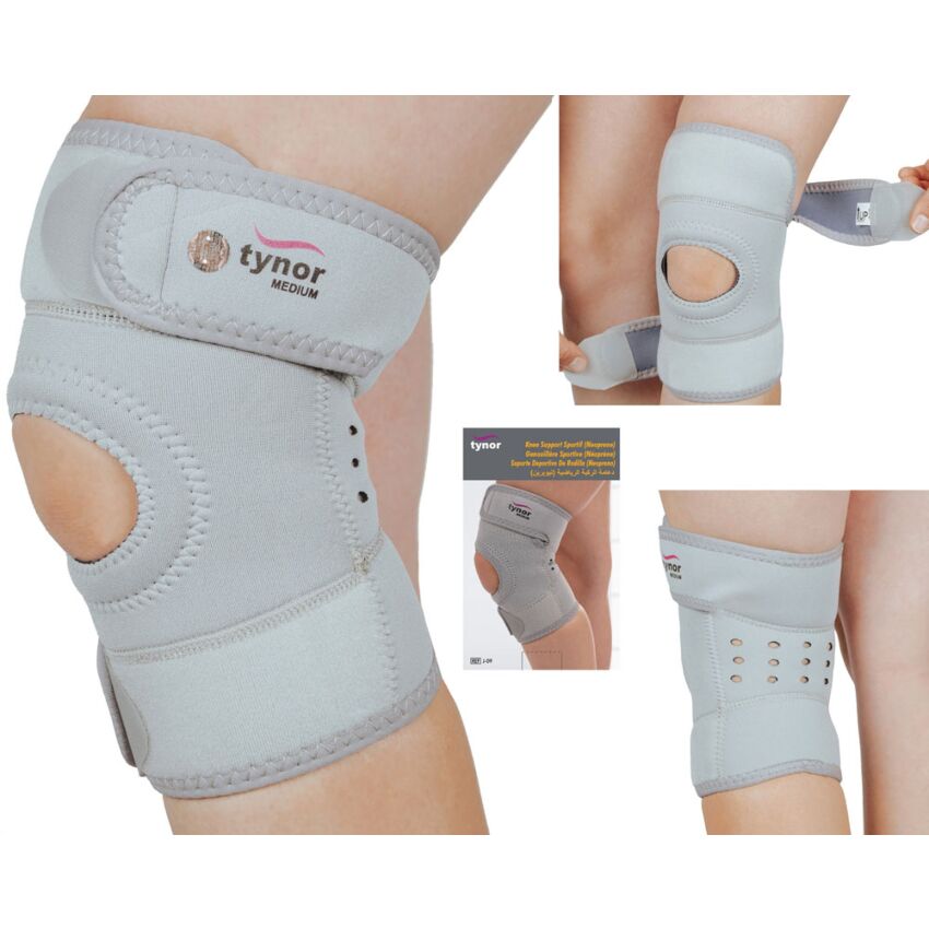 Suport Fixare Genunchi, Marime XL, Circumferinta Deasupra Genunchiului 49-55cm, Gri, Adult, Copil, Universal