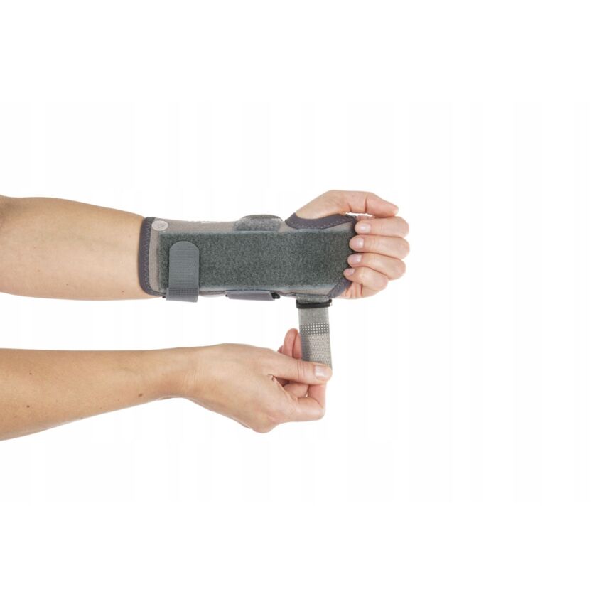 Suport Fixare Incheietura Mana, Ambidextra, Marimea S, Circumferinta Antebrat 12.5-15.5 cm, Nuanta Gri
