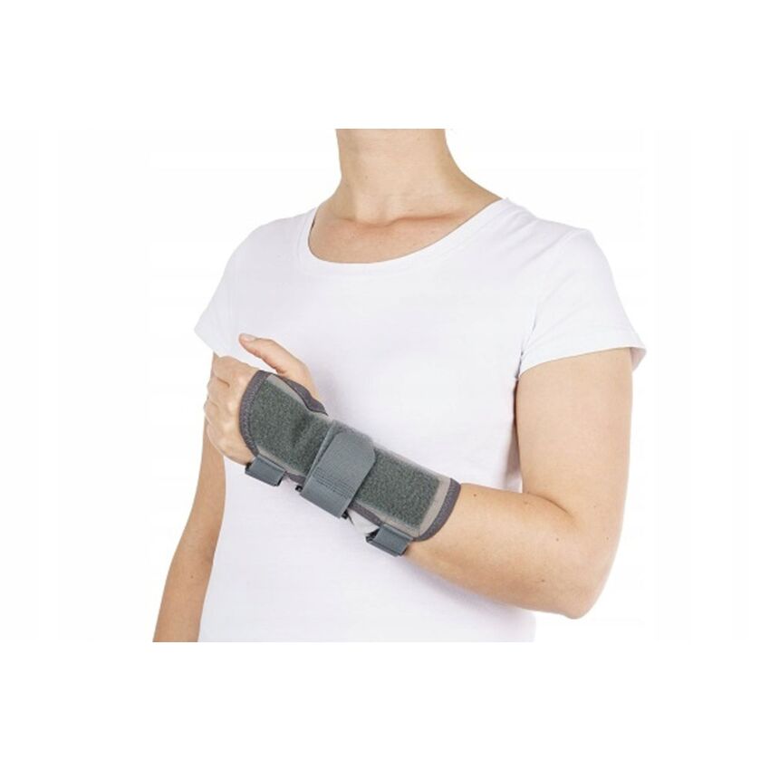 Suport Fixare Incheietura Mana, Ambidextra, Marimea S, Circumferinta Antebrat 12.5-15.5 cm, Nuanta Gri
