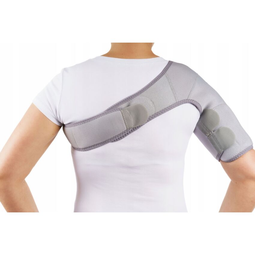 Suport Stabilizator Umar, Neopren, Culoare Gri, Functie Termoactiva