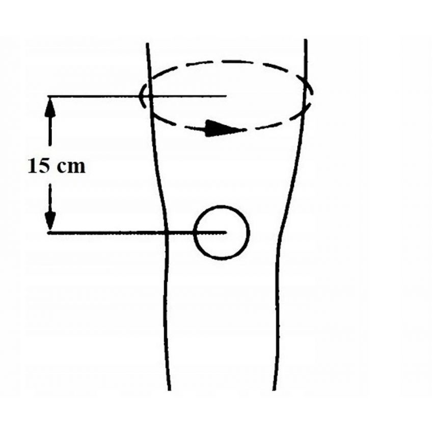 Genunchiera cu Stabilizare pe Rotula si Benzi Velcro pentru Ajustare, Culoare Negru Marime XXL 