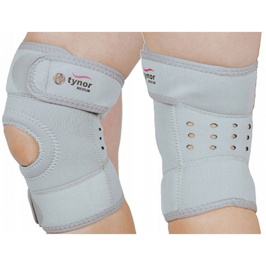 Genunchiera cu Stabilizator din Neopren, Culoare Gri, Circumferinta Deasupra Genunchiului 55-61cm, Adult, Copil