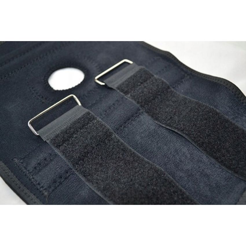 Genunchiera Neopren Inel Silicon Fixare Rotula Genunchi Culoare Negru