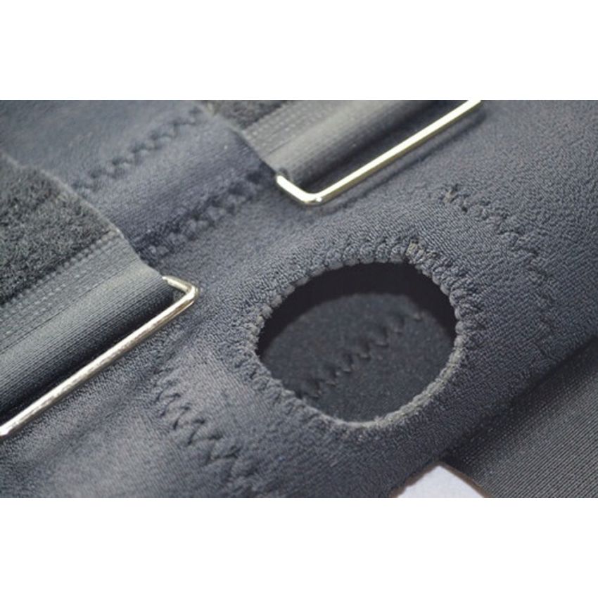 Genunchiera Neopren Inel Silicon Fixare Rotula Genunchi Culoare Negru