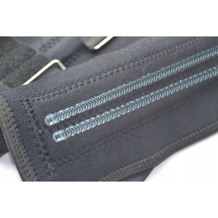 Genunchiera Neopren Inel Silicon Fixare Rotula Genunchi Culoare Negru