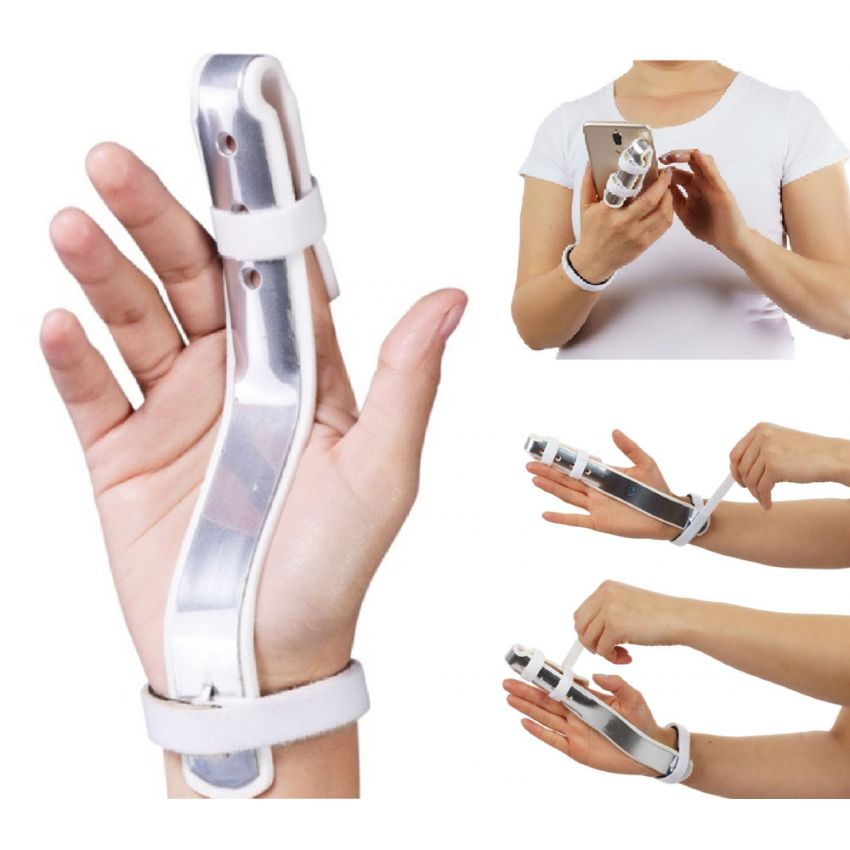 Stabilizator Fixare Deget, Marimea M, Lungime 18 cm, Culoare Argintie