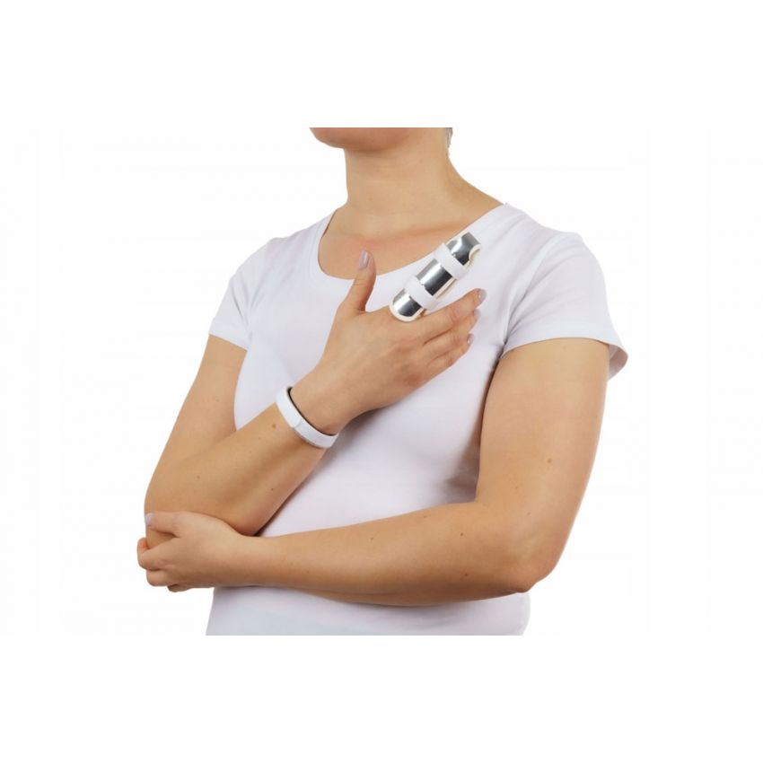 Stabilizator Fixare Deget, Marimea M, Lungime 18 cm, Culoare Argintie