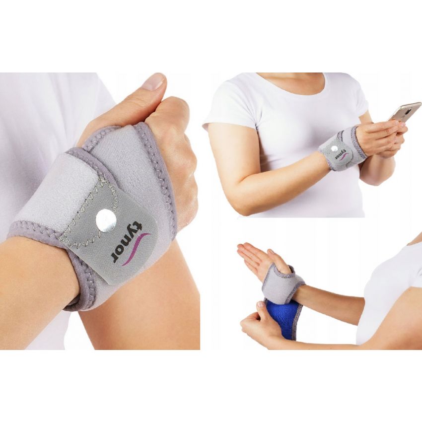 Stabilizator Incheietura Manii, Neoprem, Culoare Gri, Ambidextru, Circumferinta Incheietura 12.5-23.8 cm