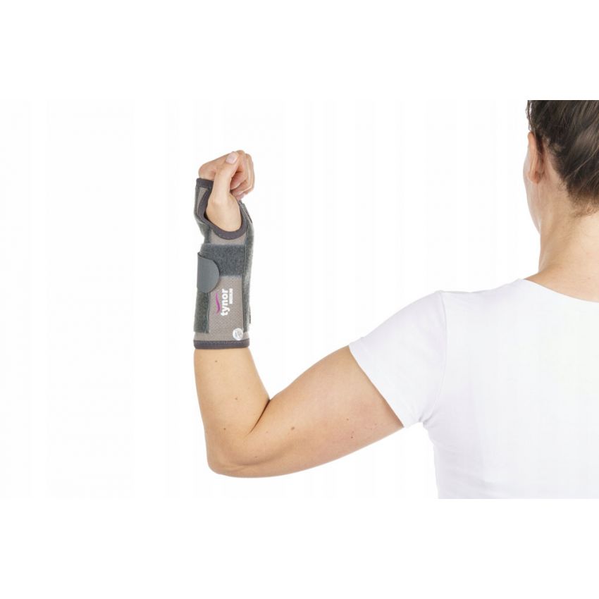 Suport Fixare Incheietura Mana, Ambidextra, Marimea S, Circumferinta Antebrat 12.5-15.5 cm, Nuanta Gri