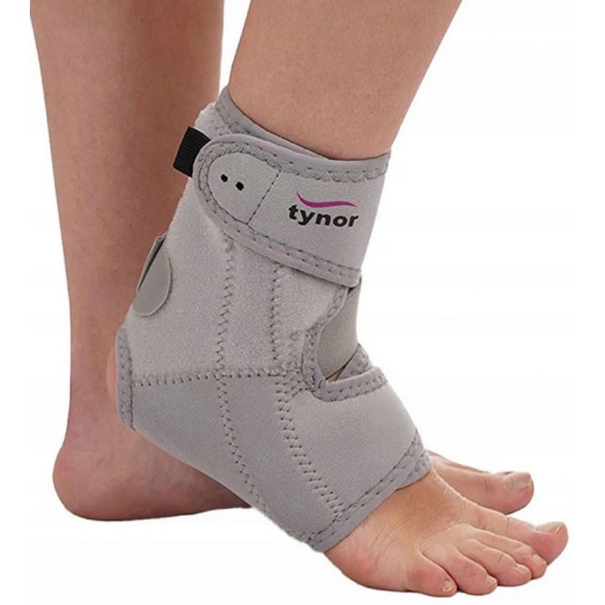 Suport Stabilizator Glezna, Circumferinta Deasupra Glezna 18-30cm, Culoare Gri