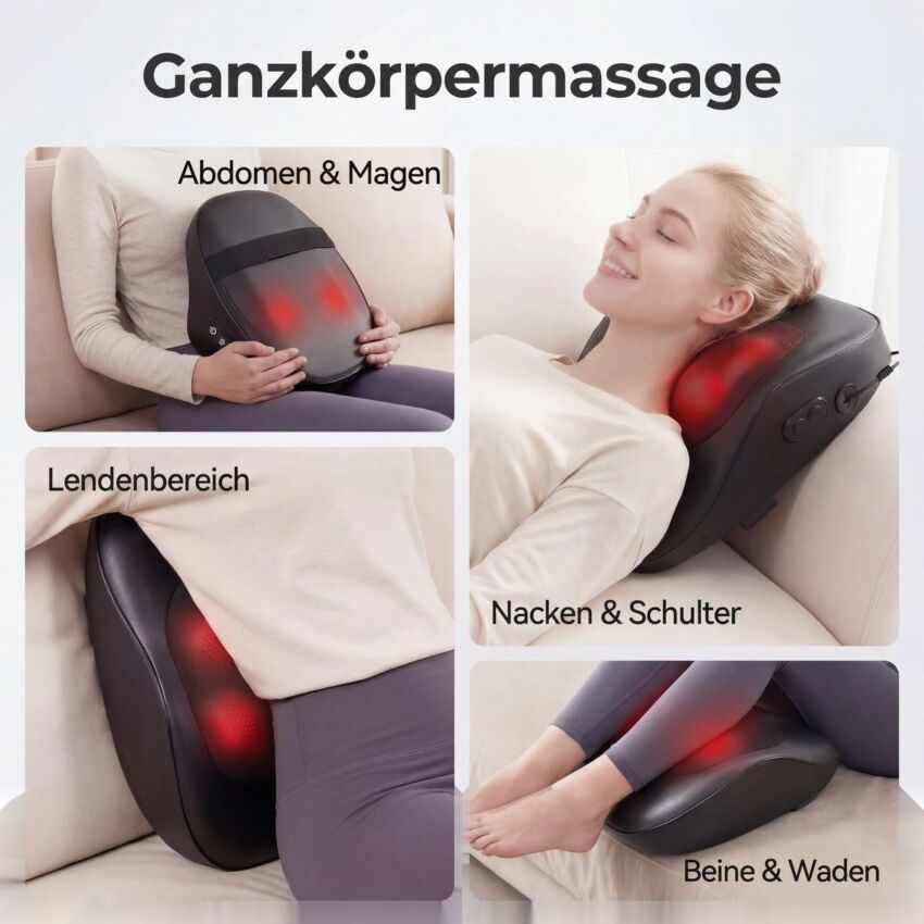 Aparat Masaj Cervical cu Incalzire si Shiatsu - Recuperare Rapida si Relaxare Profunda pentru Gat si Umeri