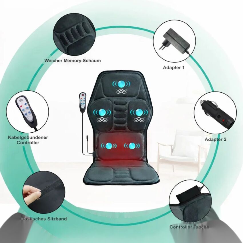 Aparat Masaj Cervical cu Incalzire si Vibratie - Relaxare Completa A Spatelui si Gatului