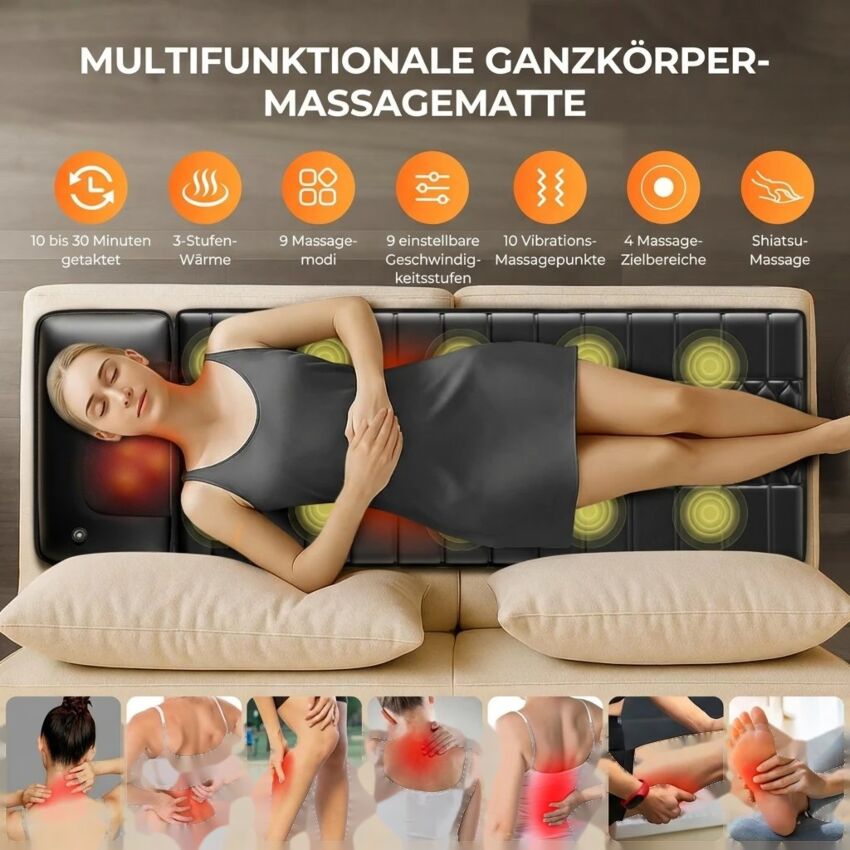 Aparat Masaj Cervical cu Tehnologie Shiatsu - Recuperare Durerii de Gât și Relaxare Profesională