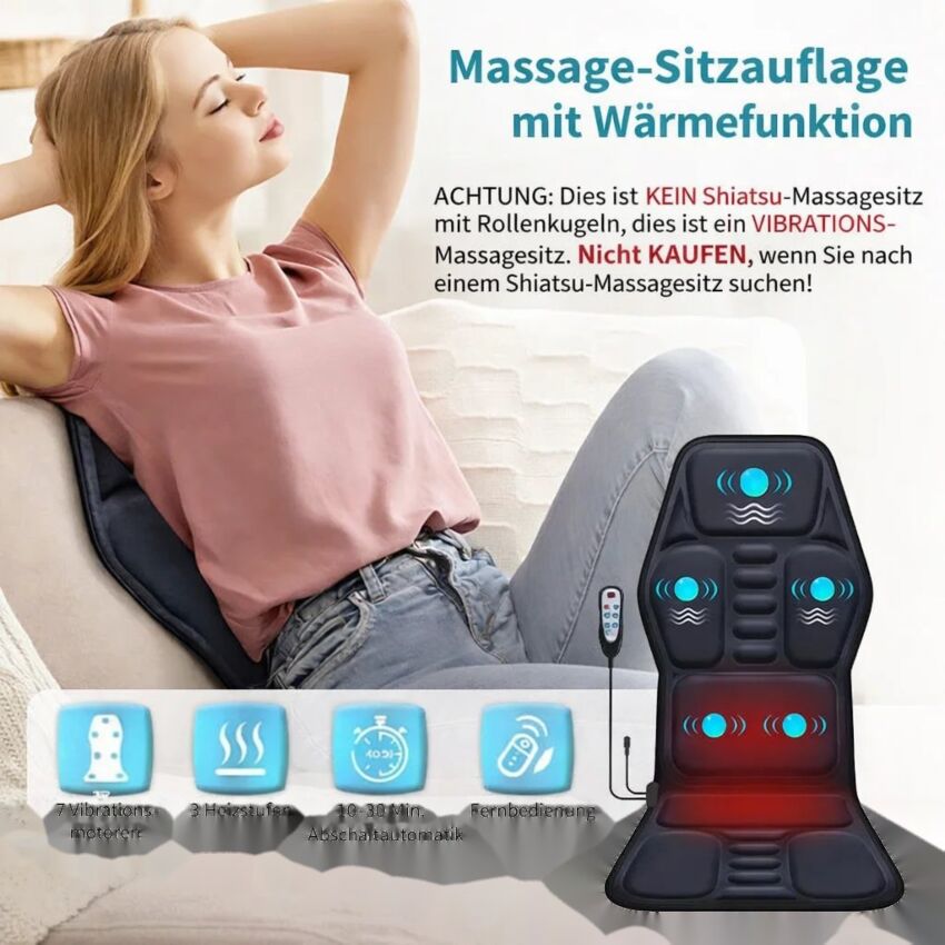 Aparat Masaj Cervical cu Vibratii si Incalzire - Solutie Completa pentru Dureri de Gat si Relaxare la Birou