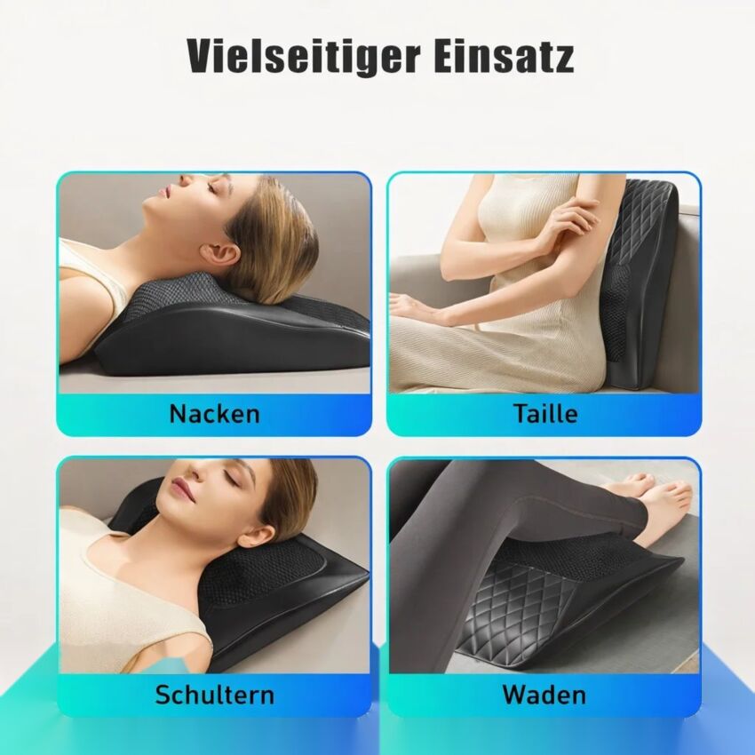 Aparat Masaj Cervical Shiatsu cu 3 Viteze si Incalzire pentru Relaxare Completa A Gatului, Spatelui si Taliei