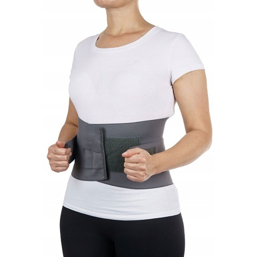 Centura Lombara, Marime S, Produs Unisex, Talie 70-85cm, Culoare Gri