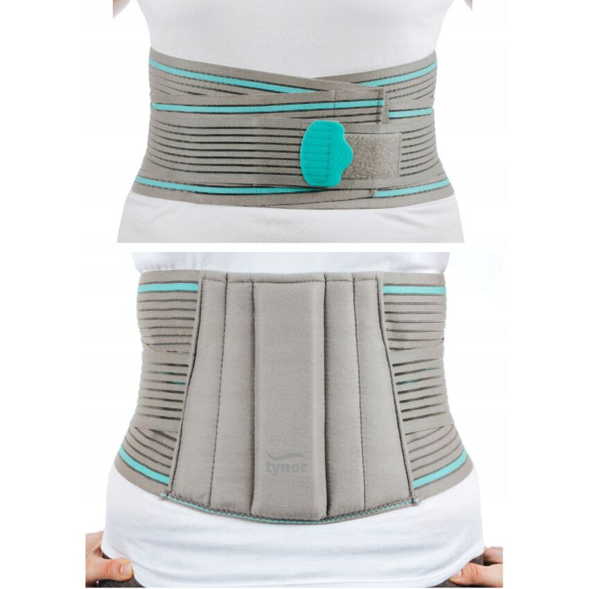 Centura Lombara, Marimea XXL, Talie 130-145cm, Inaltime Centura 23 cm, Culoare Gri, Adult