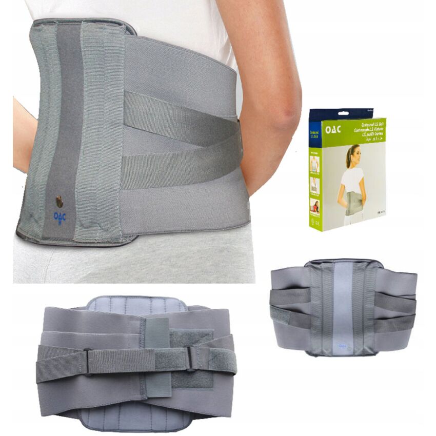 Centura Lombosacrala Marimea M, talie 85-100 cm, Inaltime 27 cm Culoare Gri