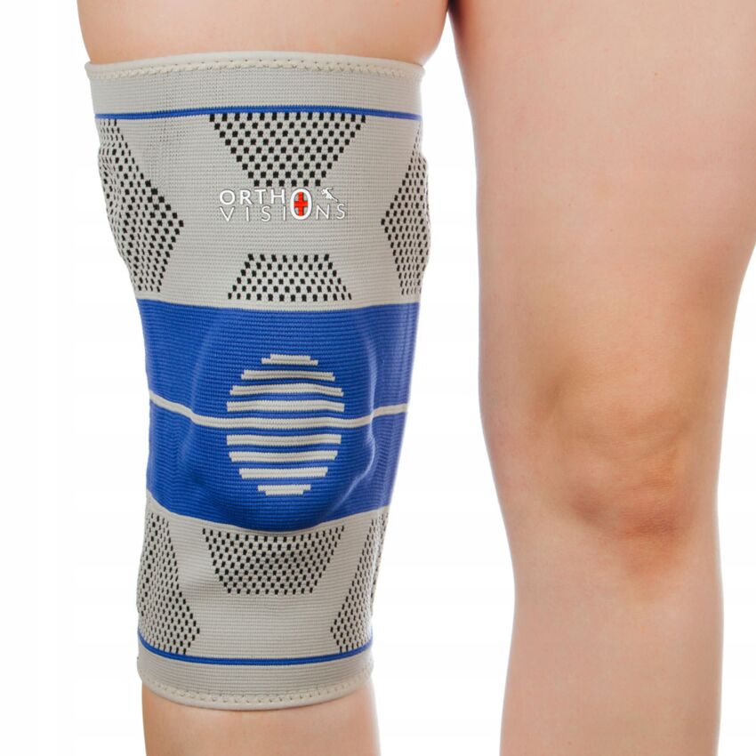 Genunchiera Elastica, Marimea L, Circumferinta Deasupra Genunchilui 38-48 cm, Nuanta Gri