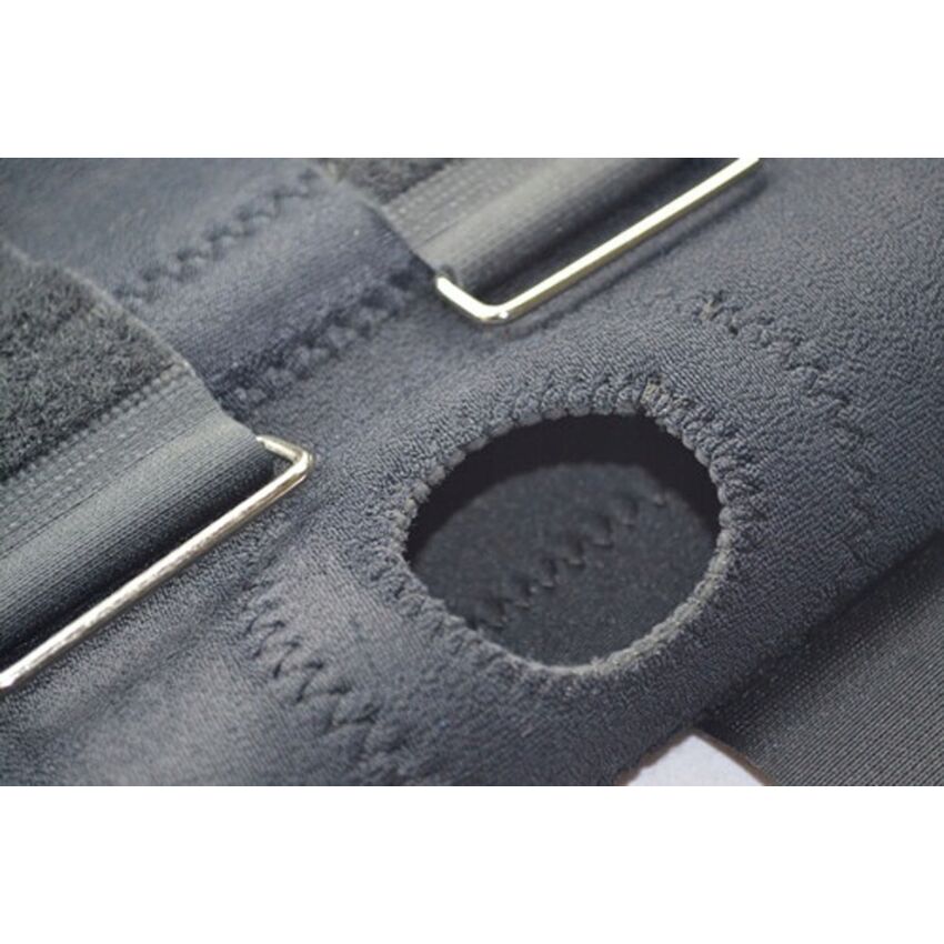 Genunchiera Neopren Inel Silicon Fixare Rotula Genunchi Culoare Negru