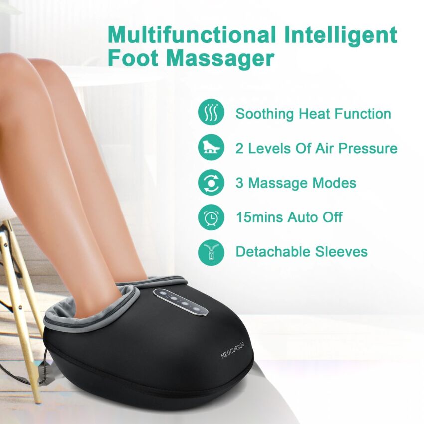 Masaj Shiatsu cu Căldură - Aparat Electric pentru Relaxare și Ameliorarea Durerilor de Picioare