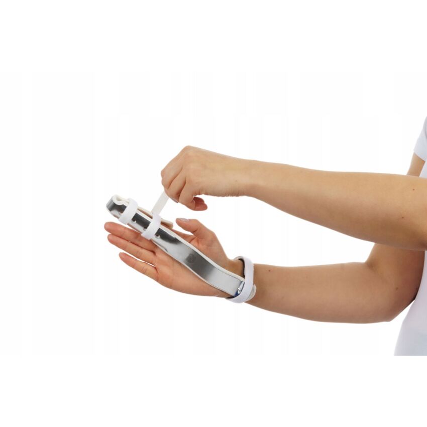 Stabilizator Fixare Deget, Marimea M, Lungime 18 cm, Culoare Argintie