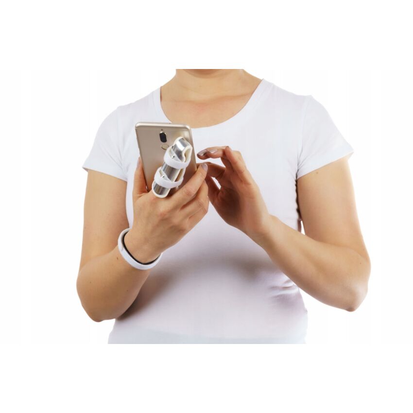 Stabilizator Fixare Deget, Marimea M, Lungime 18 cm, Culoare Argintie