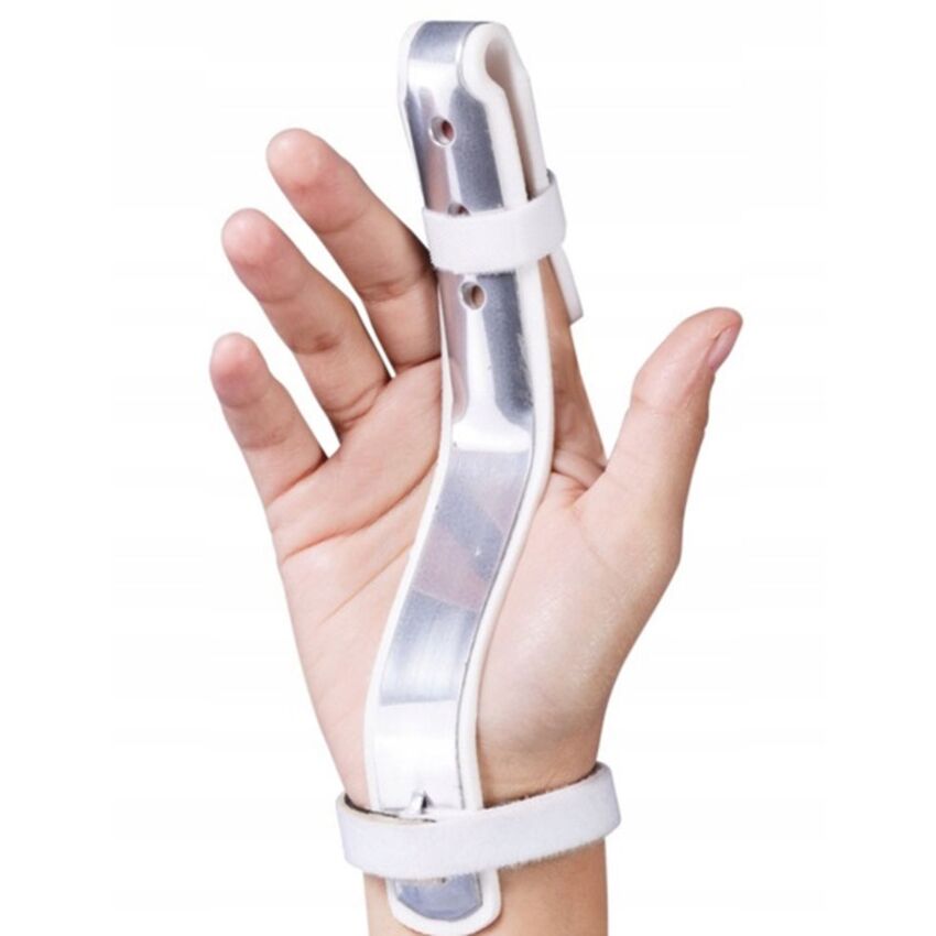 Stabilizator Fixare Deget, Marimea M, Lungime 18 cm, Culoare Argintie