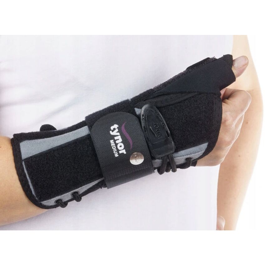 Stabilizator Incheietura Mana, Marimea M, Lungime, 24,5 cm, Culoare Negru, Fixare pe Degetul Mare, Ambidextru