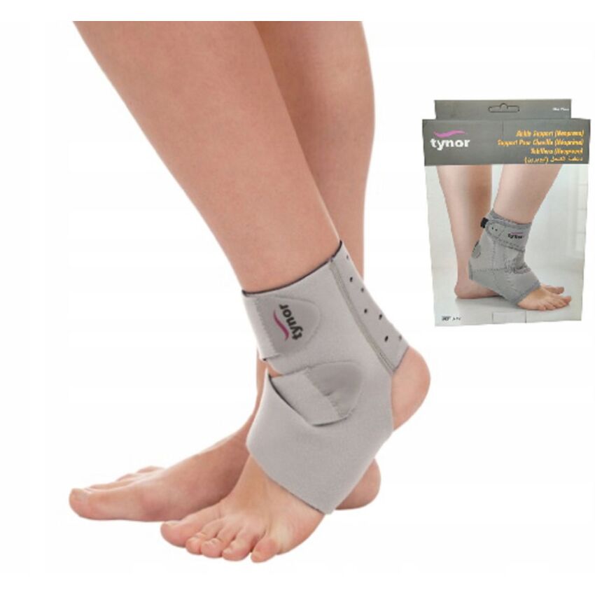 Suport Fixare Glezna, Culoare Gri, Circumferinta Glezna 18-24cm, Inaltime 18cm