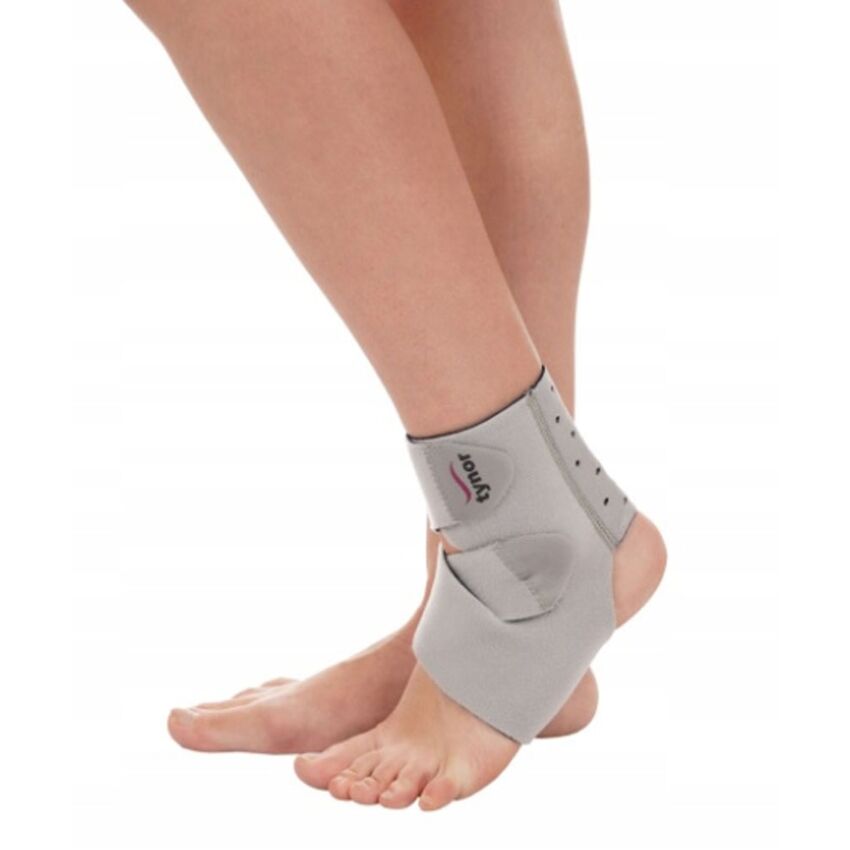 Suport Fixare Glezna, Culoare Gri, Circumferinta Glezna 18-24cm, Inaltime 18cm