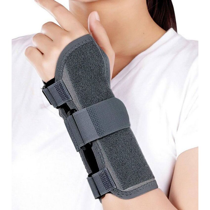 Suport Fixare Incheietura Mana, Ambidextra, Marimea S, Circumferinta Antebrat 12.5-15.5 cm, Nuanta Gri